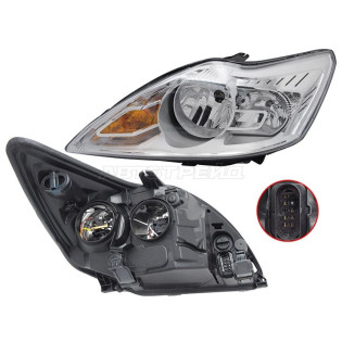 Фара FORD FOCUS II 08-11 лев хром SAT