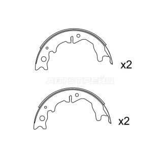 Колодки ручника TOYOTA ALTEZZ/MARK II/VEROSSA/BREVIS 01-07 (4 шт) SAT