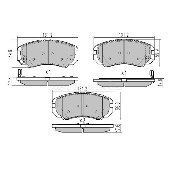 Колодки тормозные перед KIA SOUL 08-/CHERY TIGGO 7 PRO 19- SAT