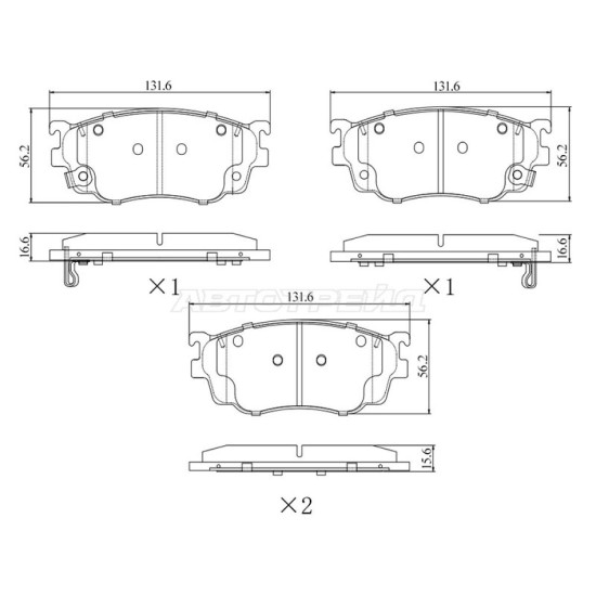 Колодки тормозные перед MAZDA 626 97-02/PREMACY 99-05 SAT