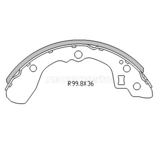 Колодки тормозные зад KIA SPECTRA/SEPHIA/SHUMA II SAT