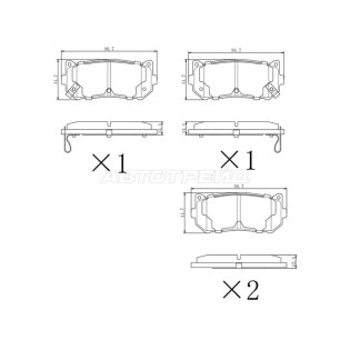 Колодки тормозные зад KIA SPECTRA/SHUMA/CARENS 01-06 SAT