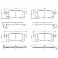 Колодки тормозные зад NISSAN PATROL Y62/ INFINITI QX56 07-13/ QX80 13- SAT