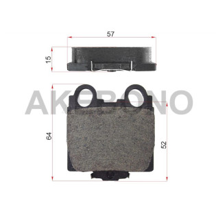 Колодки тормозные зад TOYOTA MARK2/PROGRES/VEROSSA 00- AKEBONO