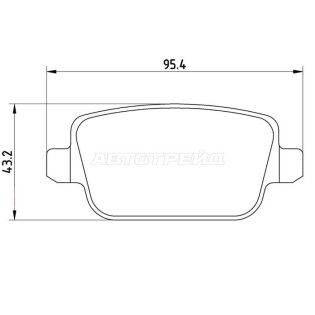 Колодки тормозные задн FORD MONDEO 07-14 BREMBO