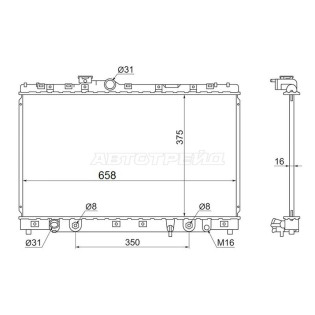 Радиатор Lexus IS200 98-05 / IS300 99-05 / Toyota Altezza 98-05 SAT
