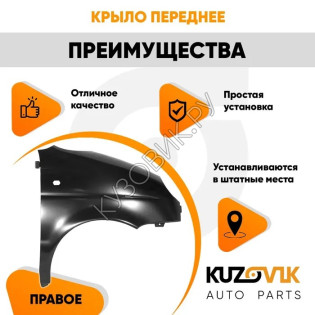 Крыло переднее правое Daewoo Matiz (2000-2015) KUZOVIK Крыло переднее правое Daewoo Matiz (2000-2015) KUZOVIK