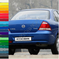 Бампер задний в цвет кузова Nissan Almera Classic (2006-2013)