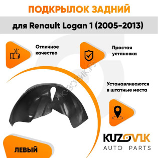 Подкрылок задний левый Renault Logan 1 (2005-2013) на всю арку KUZOVIK