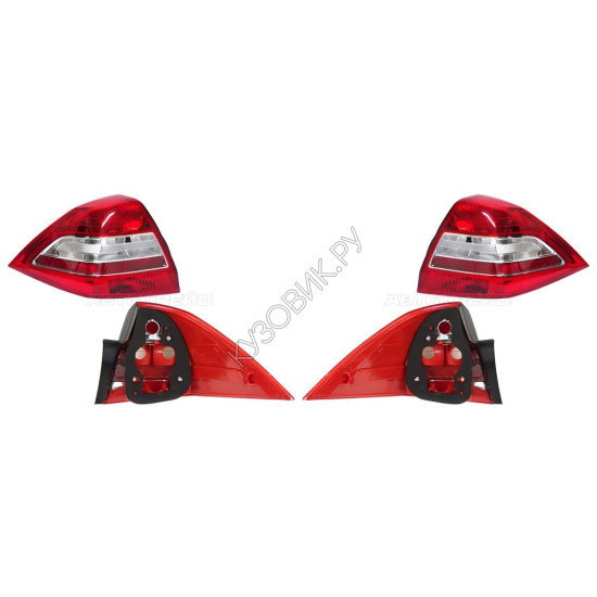 Фонари задние Рено Меган Renault Megane 2 (2006-) комплект 2 штуки левый и правый DEPO высокое качество